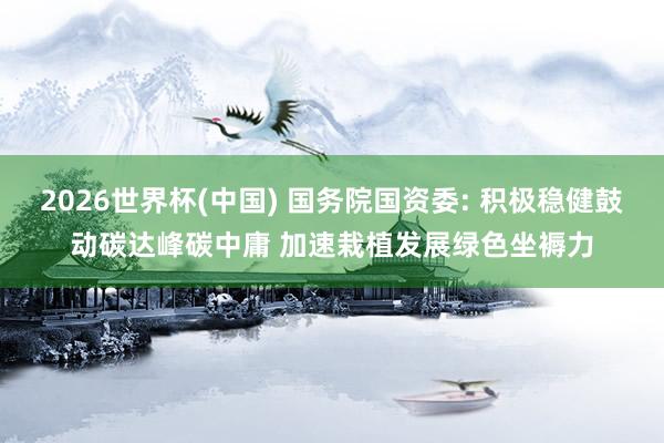 2026世界杯(中國) 國務院國資委: 積極穩(wěn)健鼓動碳達峰碳中庸 加速栽植發(fā)展綠色坐褥力