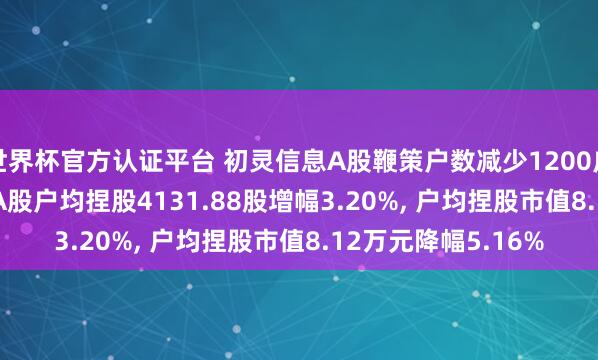 世界杯官方認(rèn)證平臺 初靈信息A股鞭策戶數(shù)減少1200戶降幅3.05%， 招引A股戶均捏股4131.88股增幅3.20%， 戶均捏股市值8.12萬元降幅5.16%