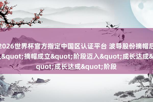 2026世界杯官方指定中國區(qū)認證平臺 波導(dǎo)股份摘帽后公司有望從"摘帽成立"階段邁入"成長達成"階段