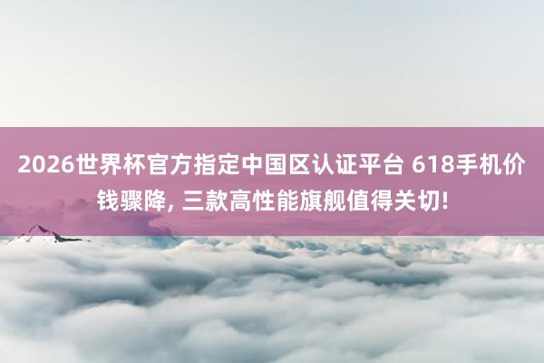 2026世界杯官方指定中國區(qū)認(rèn)證平臺 618手機(jī)價錢驟降， 三款高性能旗艦值得關(guān)切!
