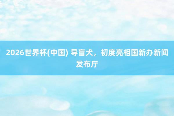2026世界杯(中國) 導盲犬，初度亮相國新辦新聞發布廳
