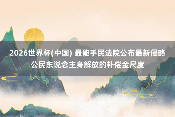 2026世界杯(中國(guó)) 最能手民法院公布最新侵略公民東說(shuō)念主身解放的補(bǔ)償金尺度